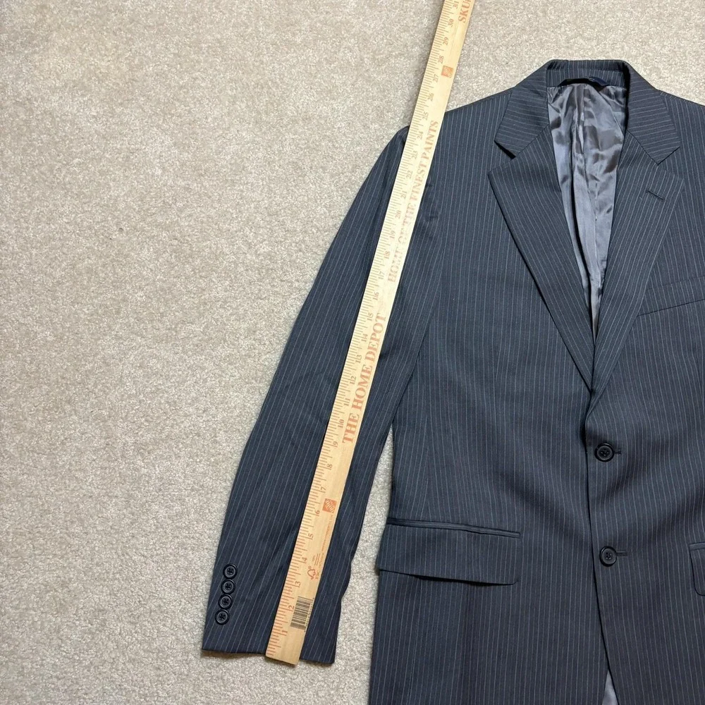 Brooks Brothers 346 Blazer Suit Jacket Mens 37R Gray Pinstripe Sport Coat Stretc